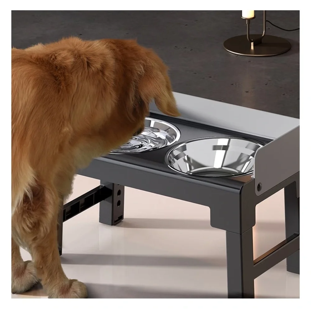 HANAMYA Elevated Dog Bowls with Adjustable Legs